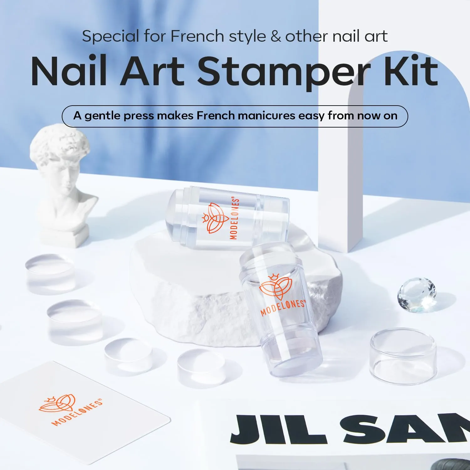 modelones French Manicure stamper set 6 delar silikon