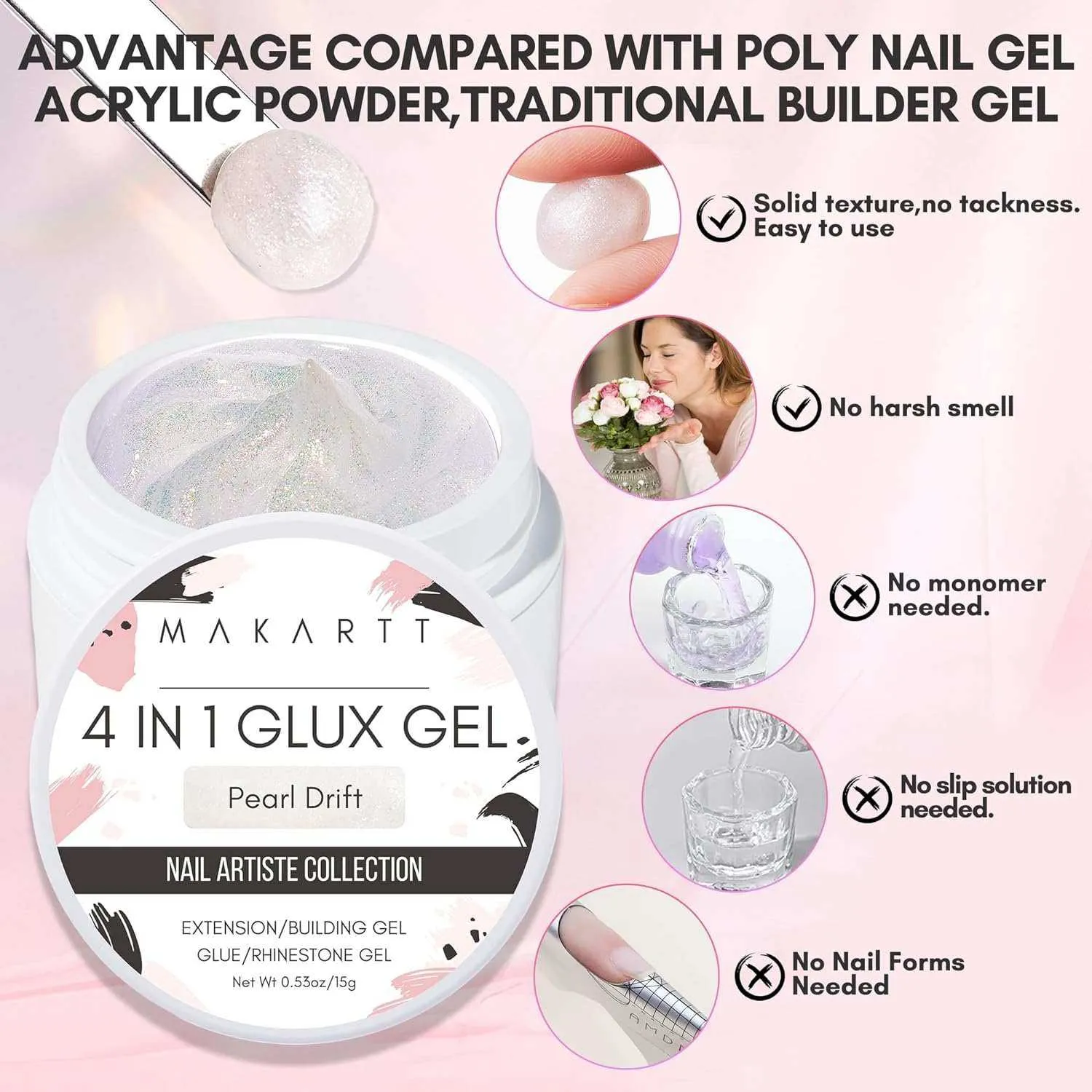 Makartt 3D Sculpting Mini Kit nagelgel clear white