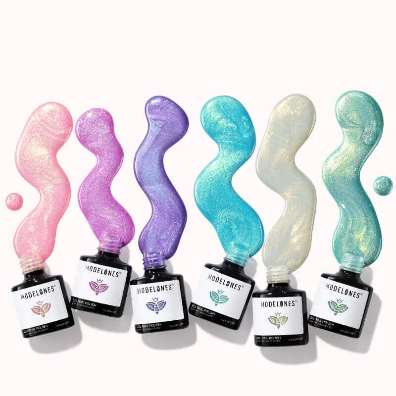 Modelones Glitter Butterfly gellack set 6 färger
