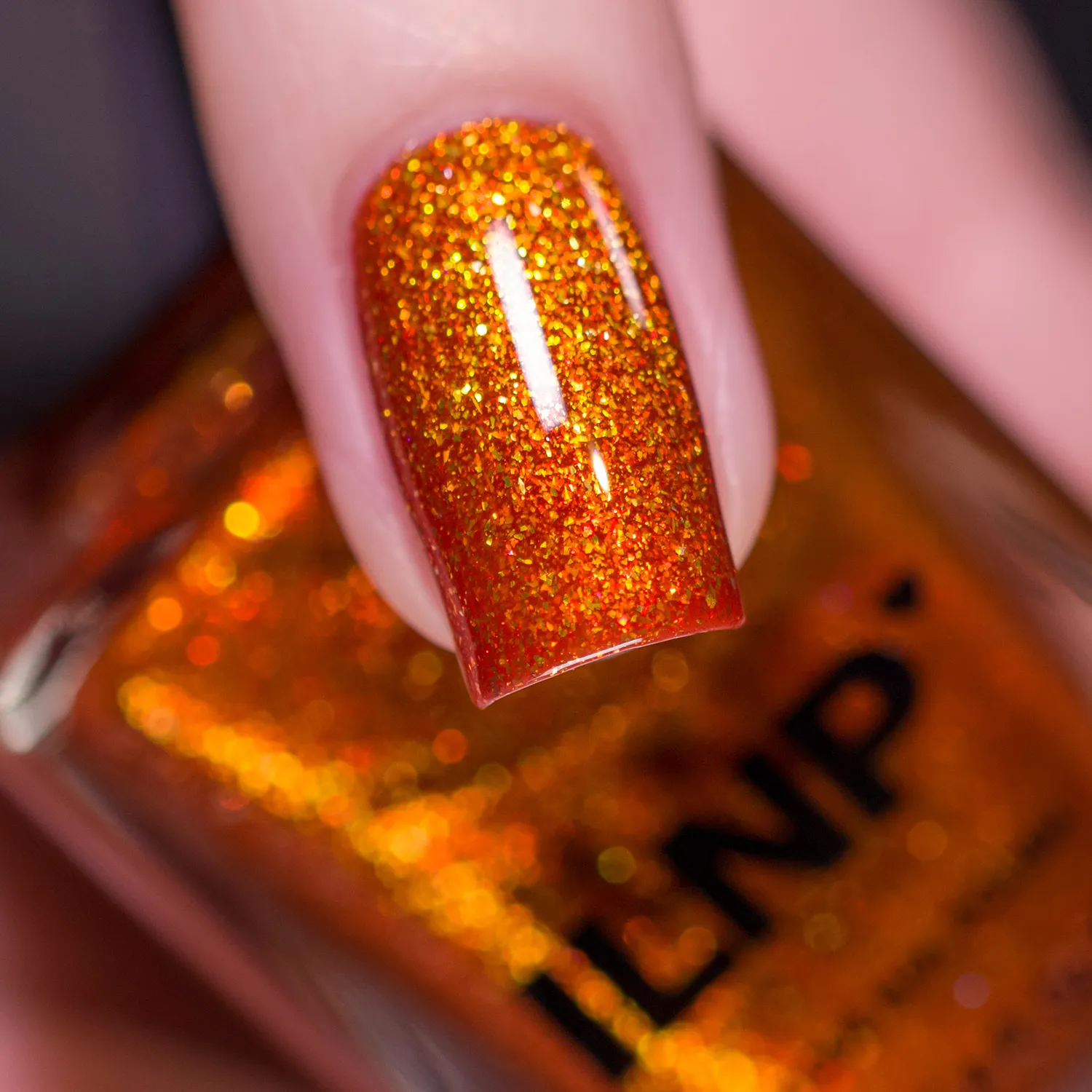 ILNP Harvest Pumpkin Patch nagellack shimmer orange