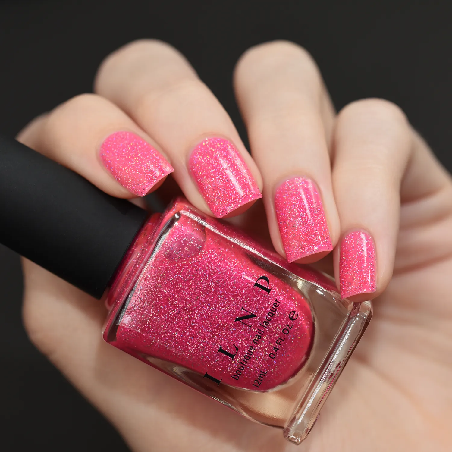 ILNP Misbehaving nagellack neonrosa holo jelly