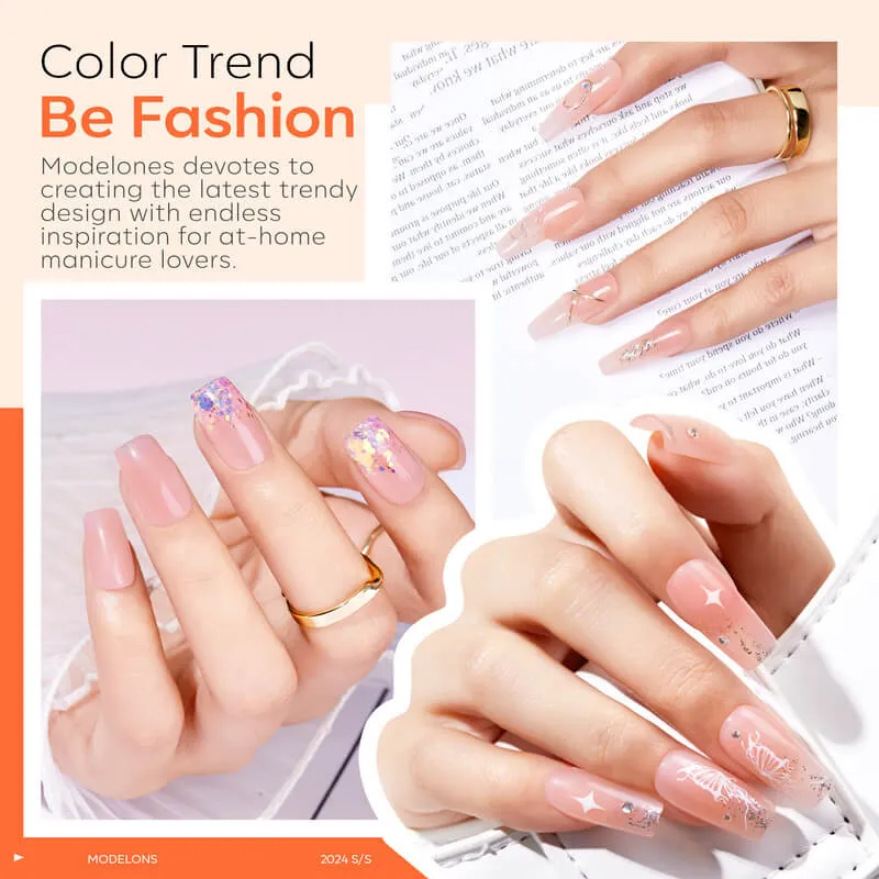 Modelones 4-in-1 Nagellim & Builder Gel Set 2x10 ml starkt