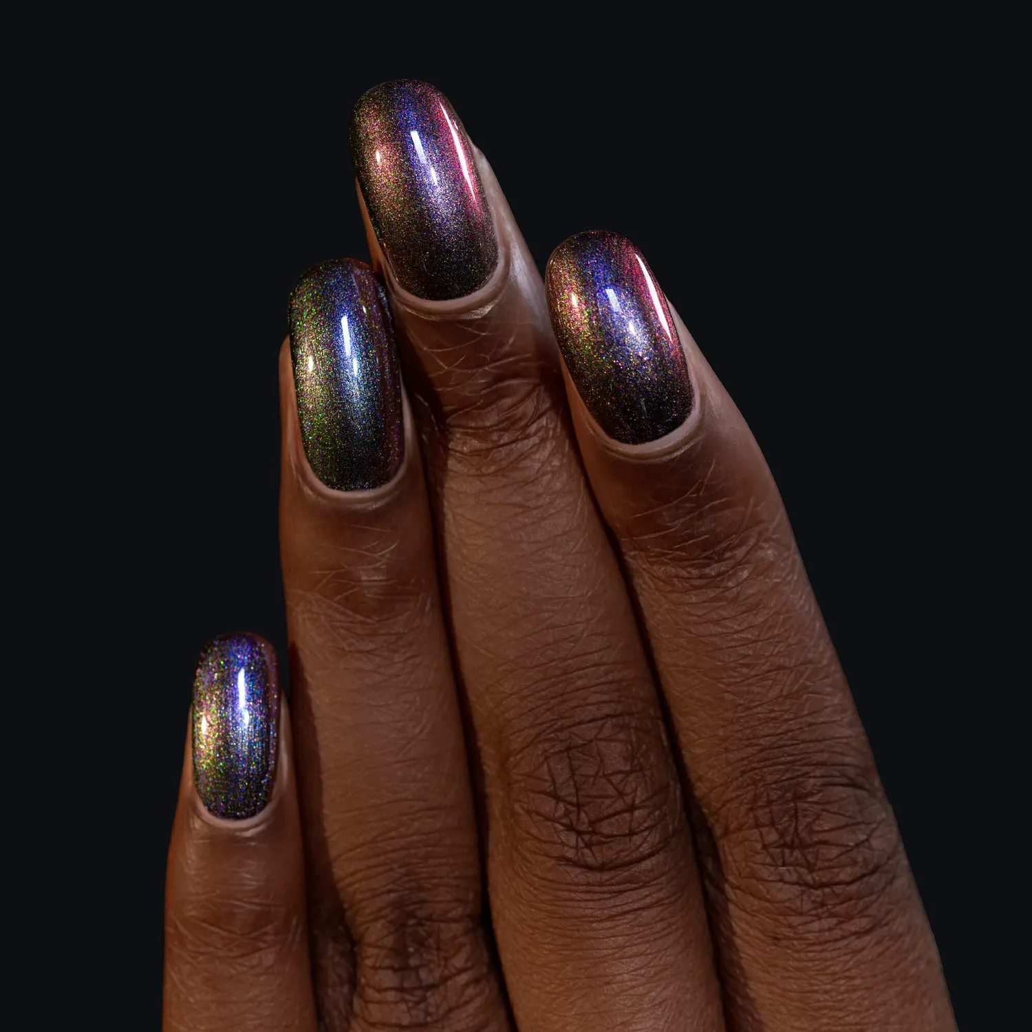 ILNP Cosmos Orbit nagellack gråblå multikrom