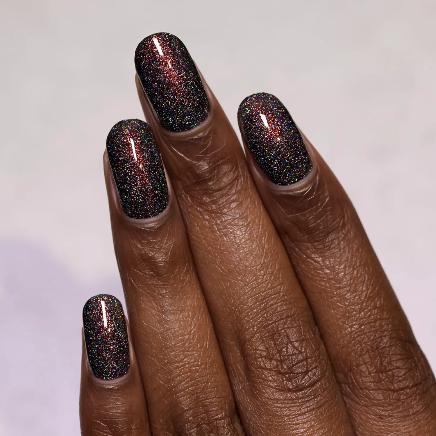ILNP Candlelight nagellack svart orange-grönt holo