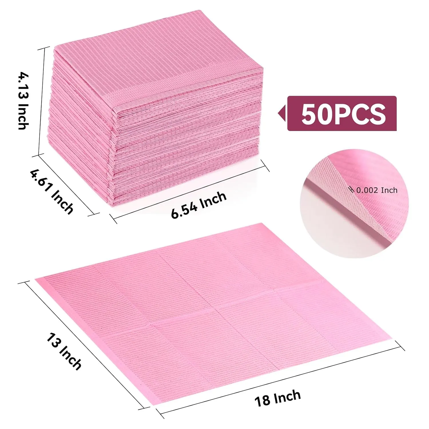 Makartt Disposable Nail Mats nagelunderlägg rosa 50-pack