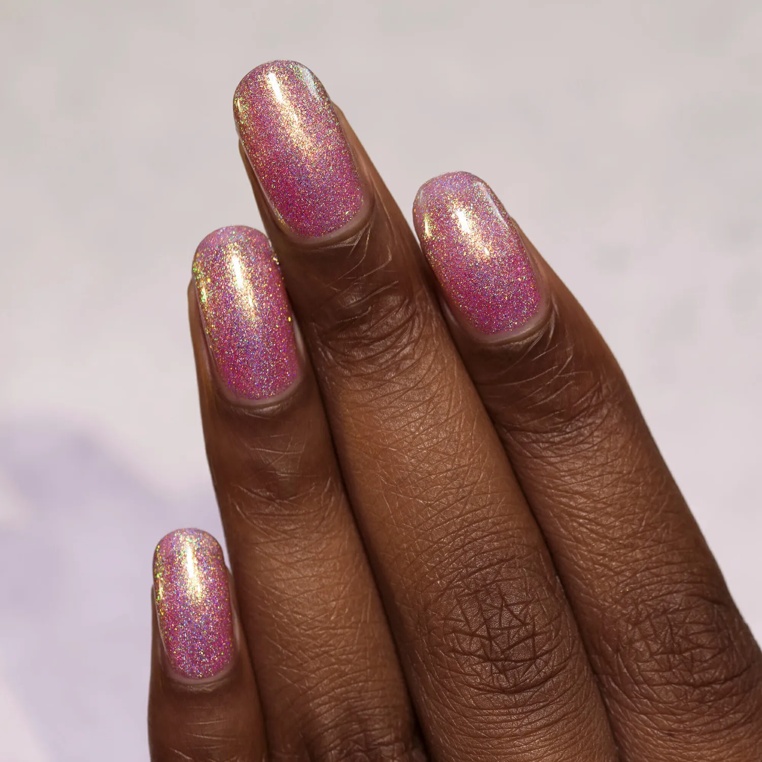 ILNP Opal Sunset nagellack rosa holografisk