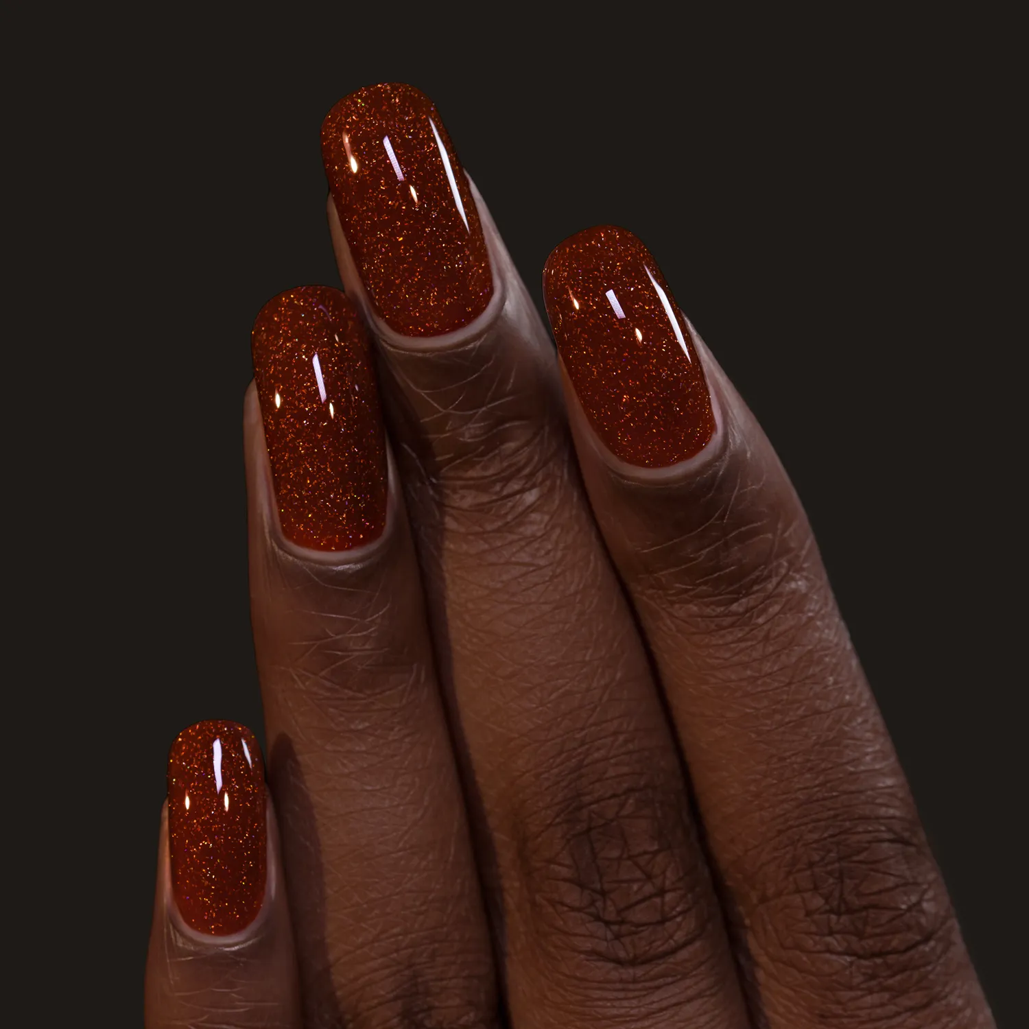 ILNP Spiced Cider nagellack brun jelly holografisk