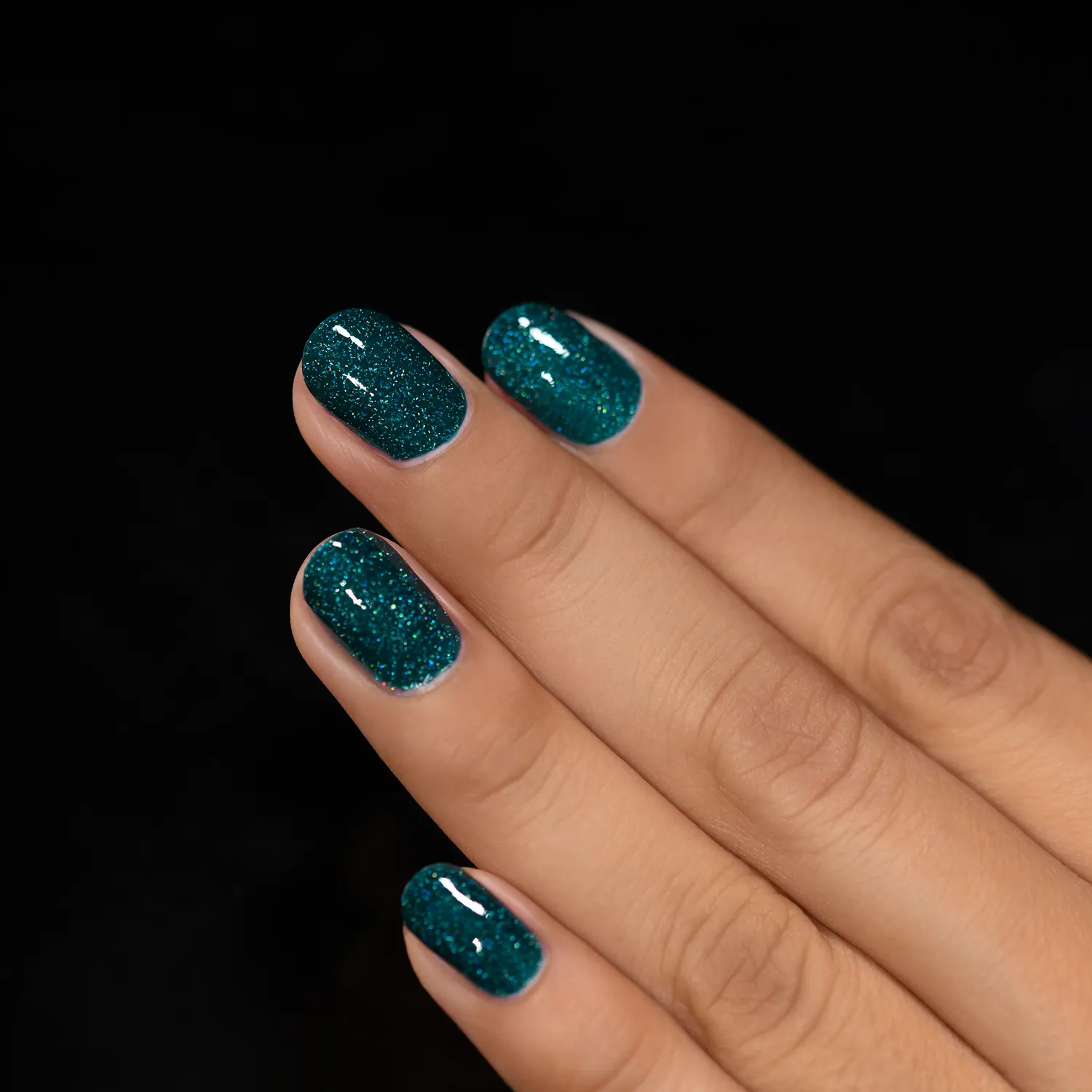 ILNP Cheers nagellack mörkgrönt holografiskt