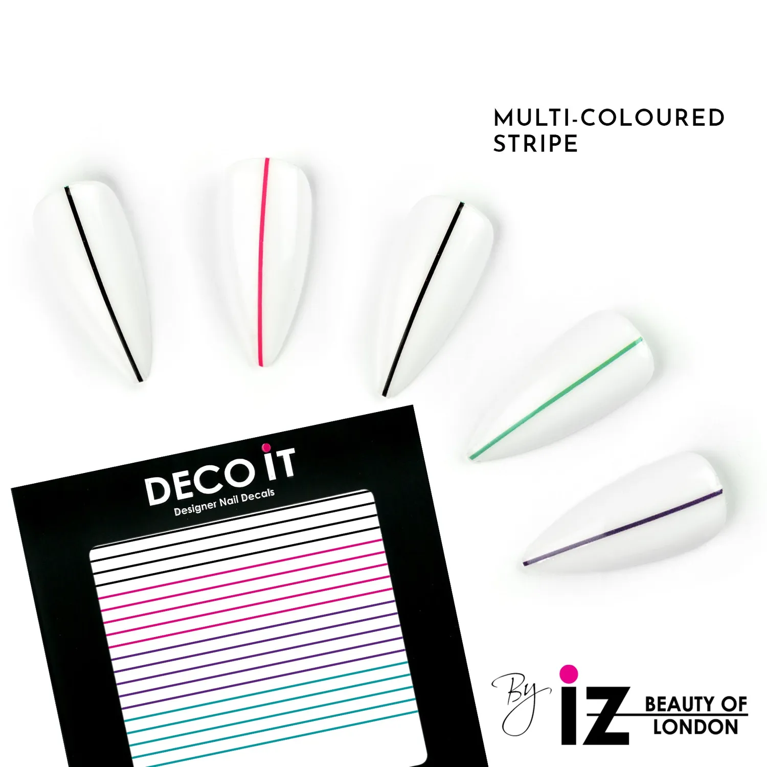 Iz Beauty Mini striping nageldekaler multifärg 30st