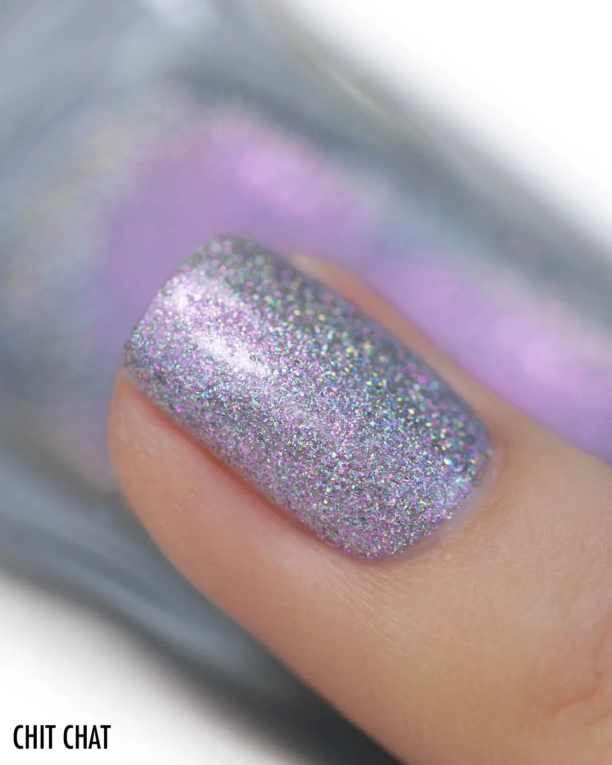 ILNP Chit Chat nagellack holografiskt lila