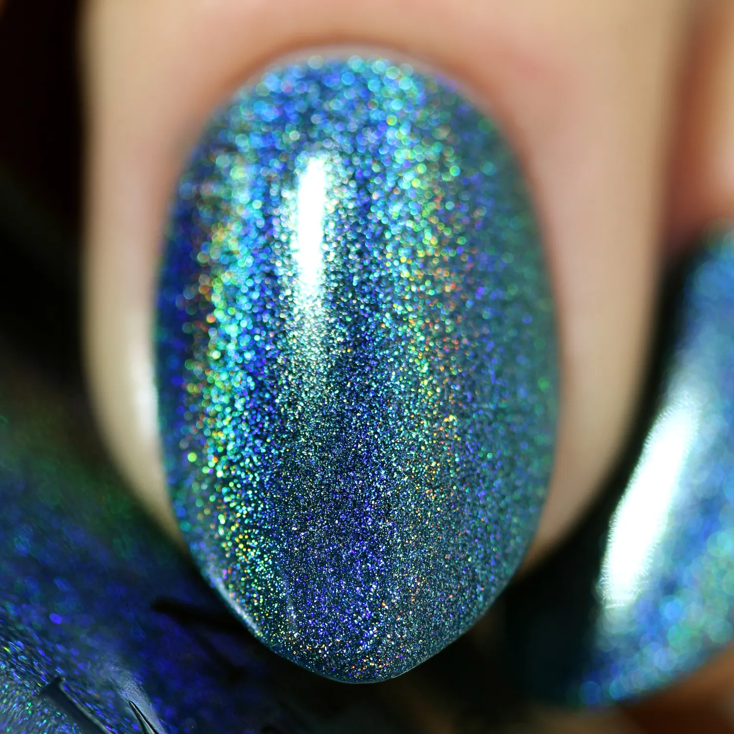 ILNP Emma holografiskt nagellack safirblå Ultra Holo