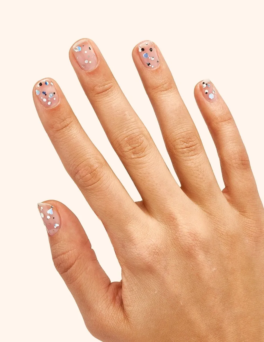 Le Sweet Holo Glitz överlack silverglitter