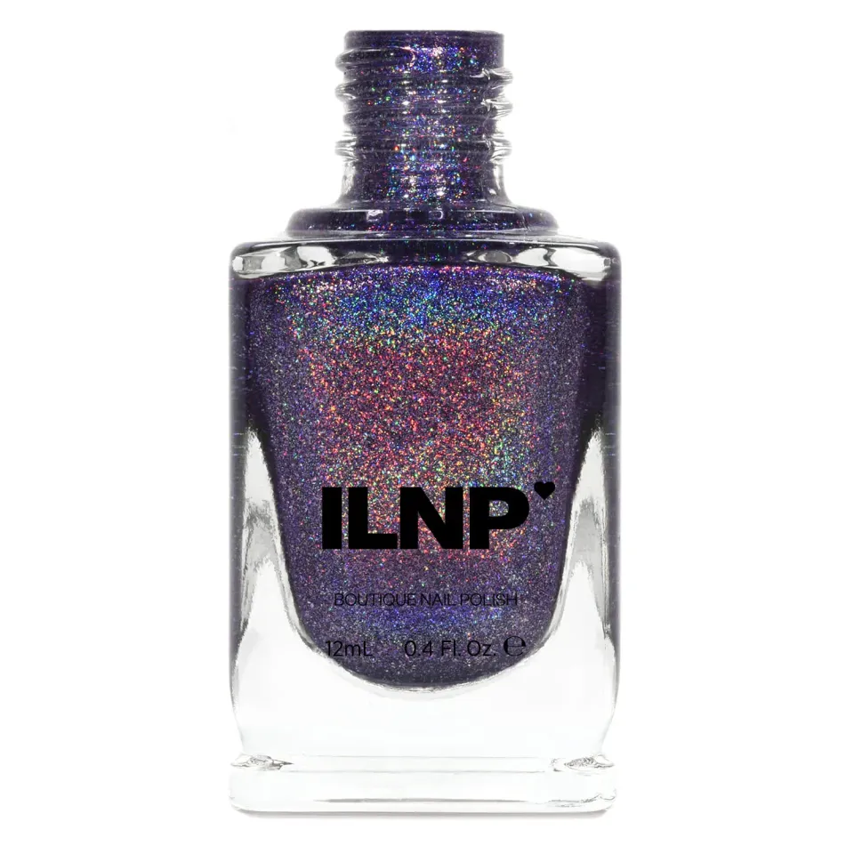 ILNP Ultra Holo Walking Home nagellack druvlila holografiskt