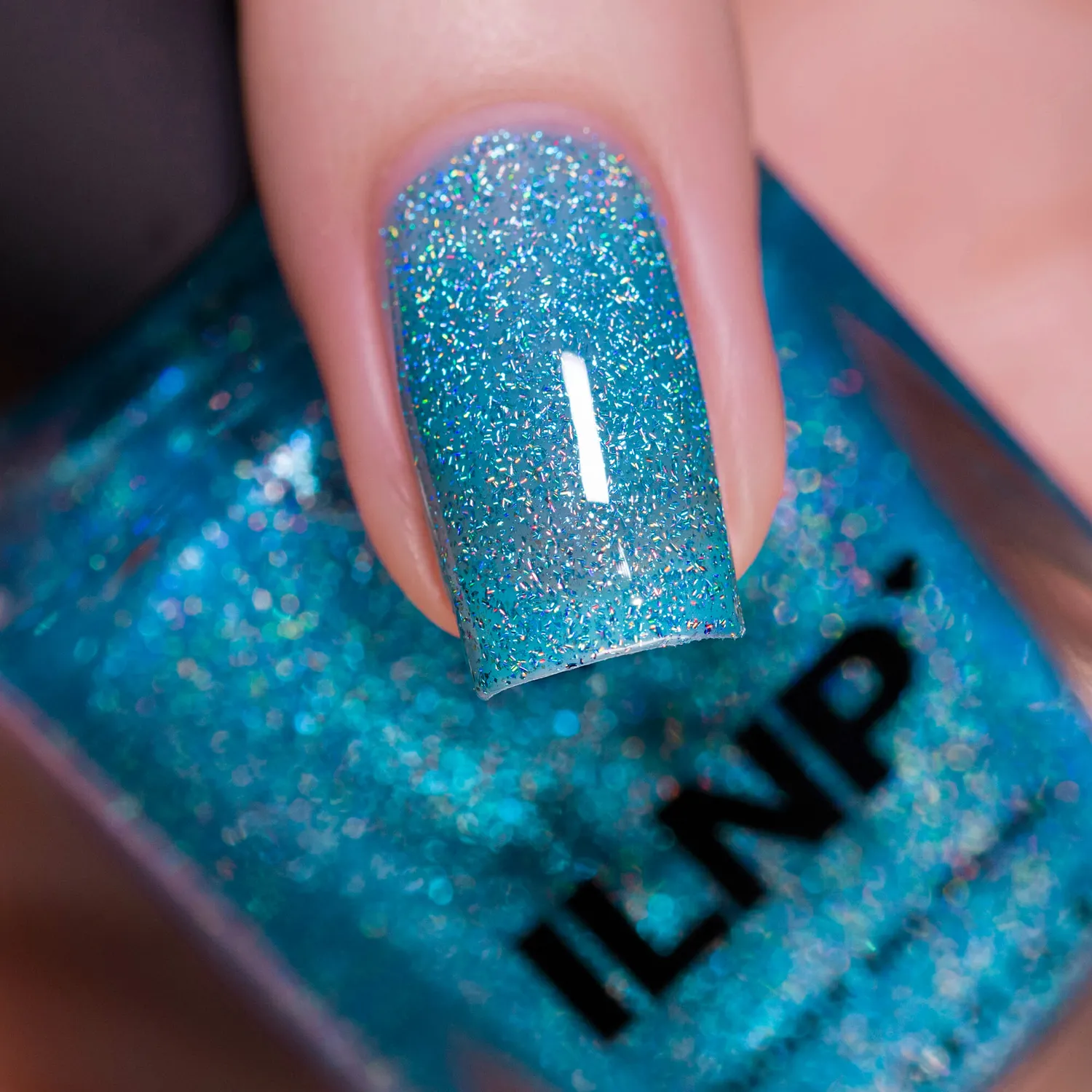 ILNP Splashed Seaside jelly nagellack havsblå