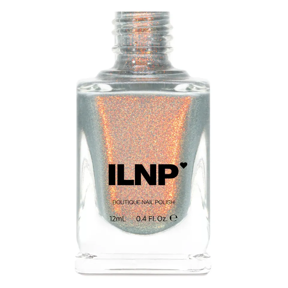 ILNP Flicker nagellack ljusgrå iriserande