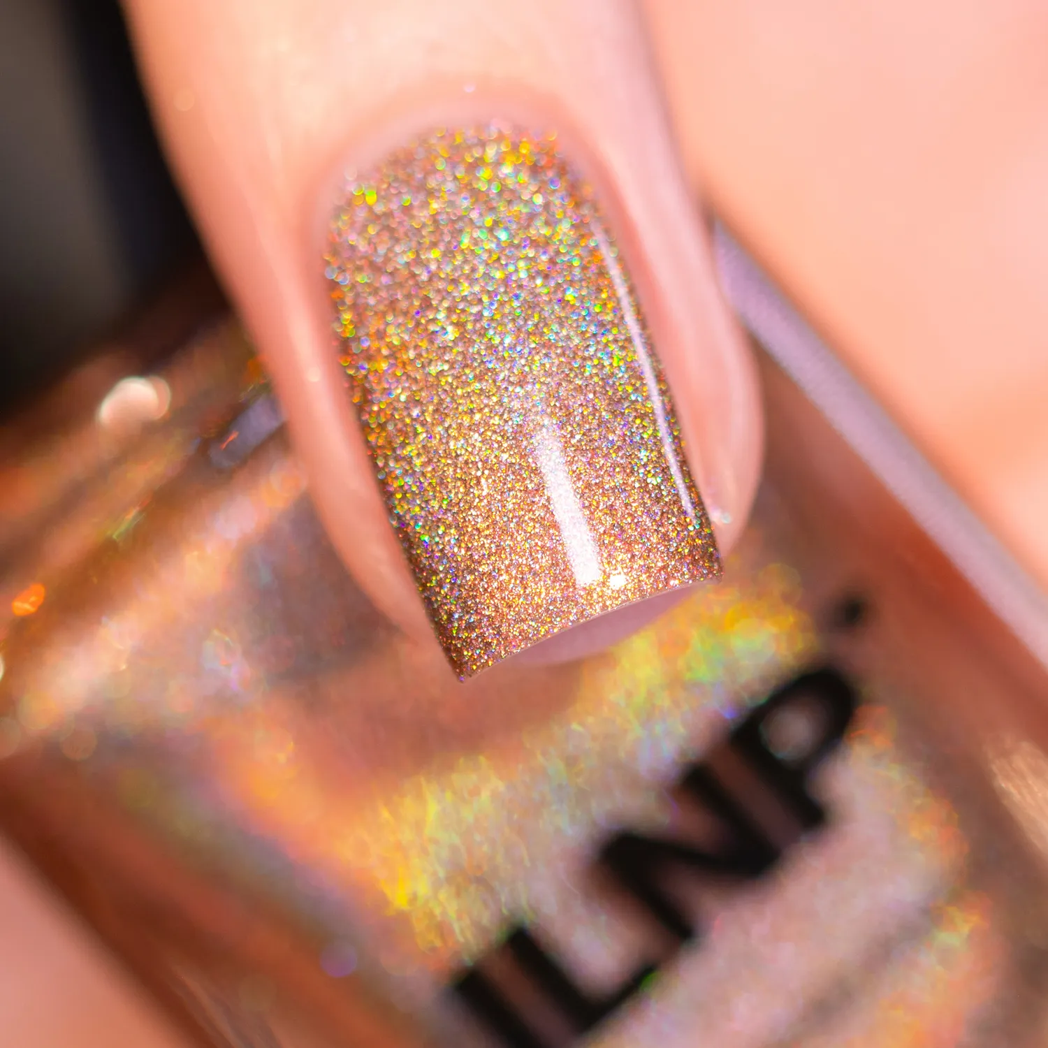 ILNP Sundazed Barefoot nagellack holografisk beige