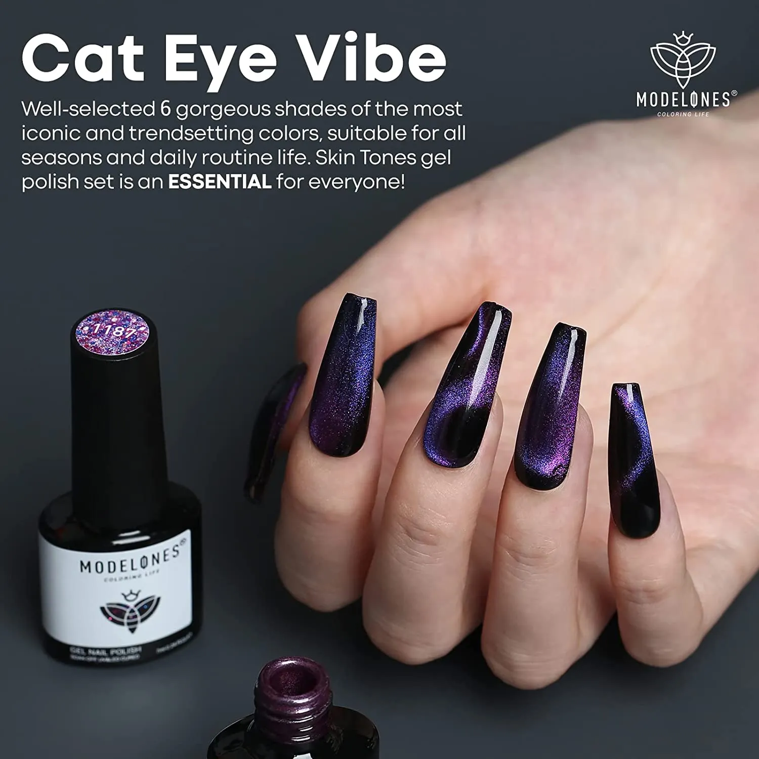 modelones Cat Eye Vibe gellack set cat eye 6-pack