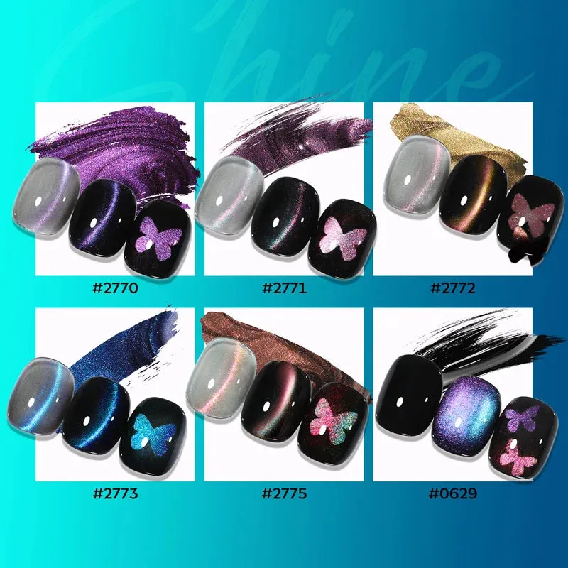 Modelones Rainbow Aurora gellack set 6-pack cat eye