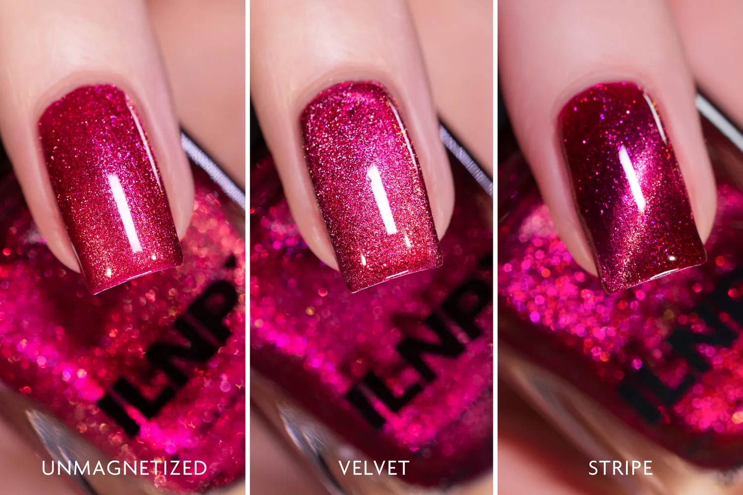 ILNP Be Mine nagellack magnetisk hallonröd