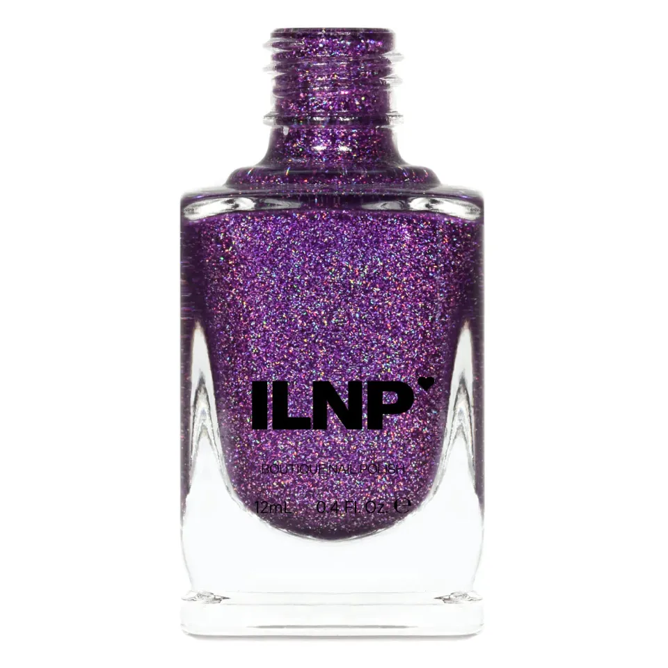 ILNP Splashed Unforgettable nagellack lila holografisk jelly