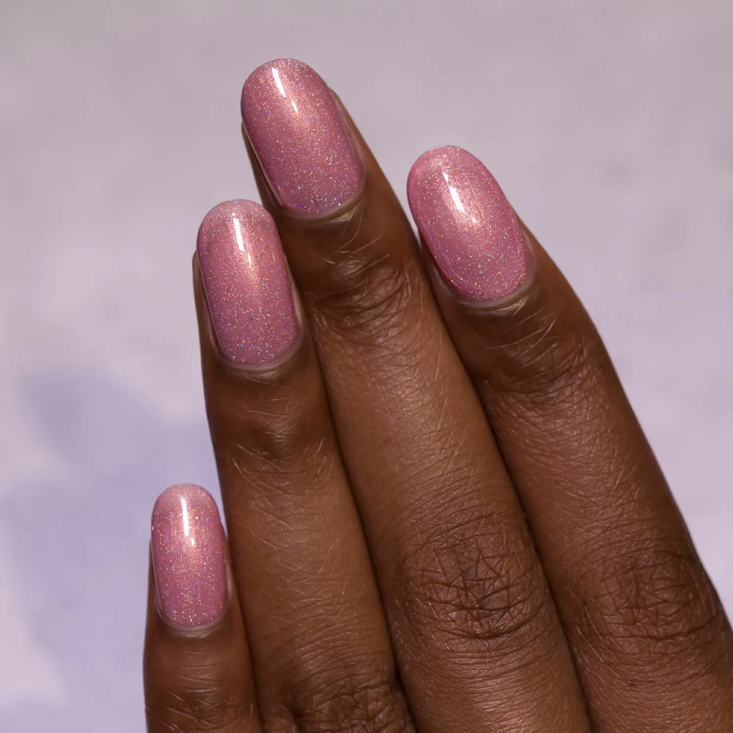 ILNP Bliss nagellack rosa creme guldskimmer