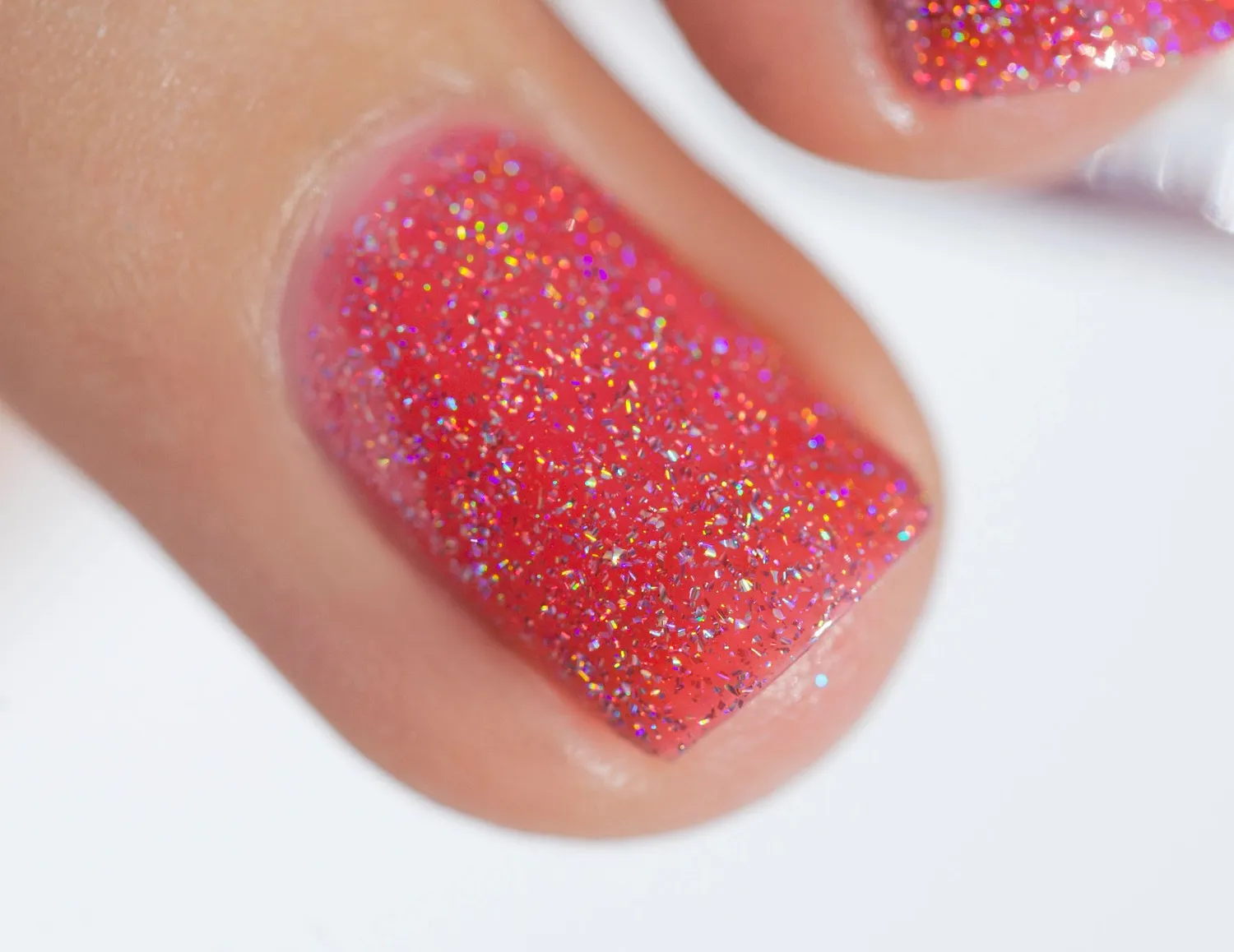 ILNP Sunkissed nagellack vattenmelonrött holografiskt