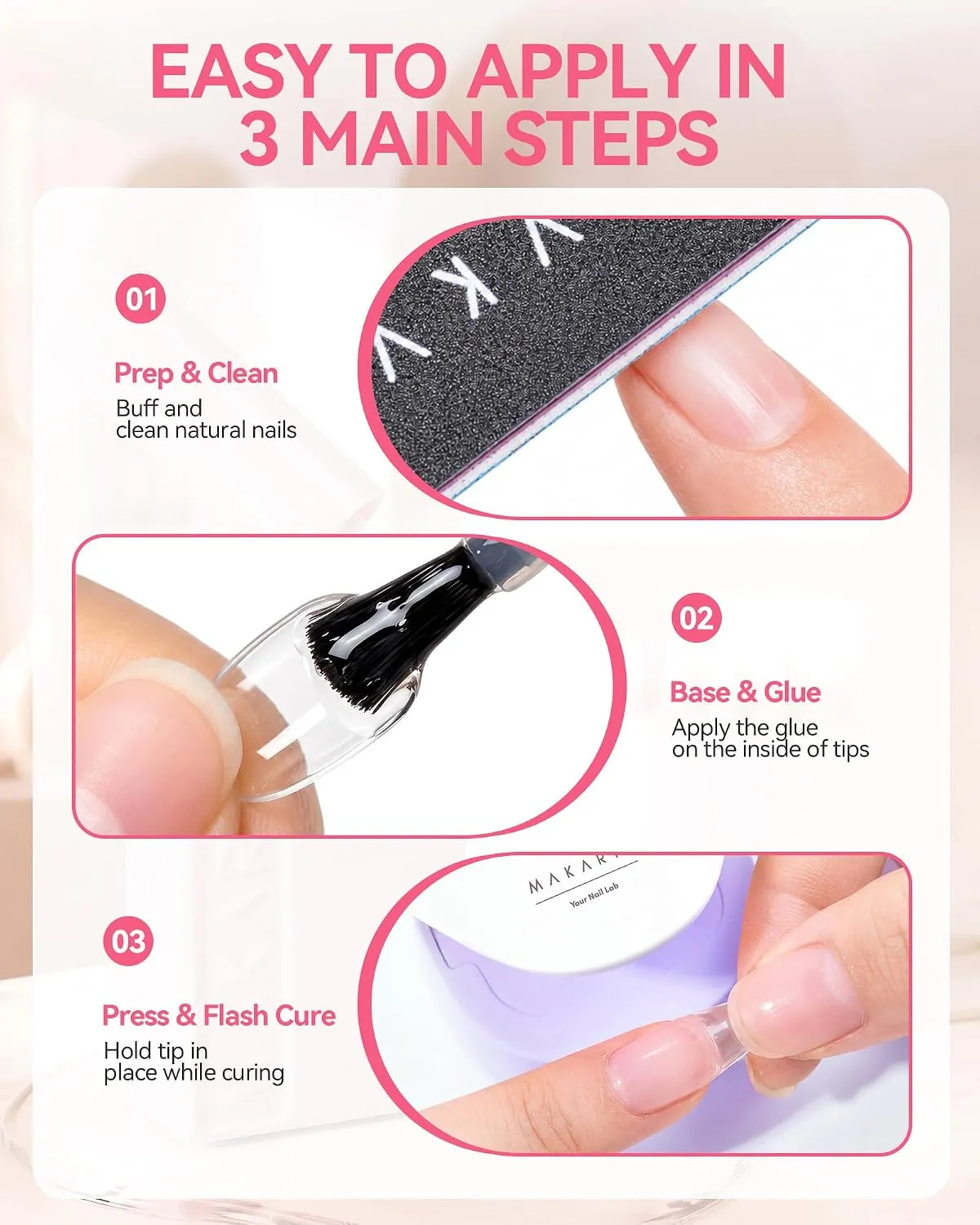 Makartt 10 in 1 UV Glue nagellim 1-pack starkt fäste