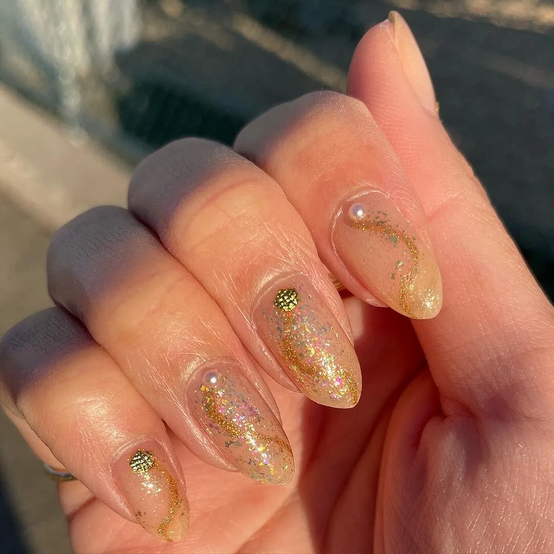 Cirque Colors Gold Coquille nagelcharms guld