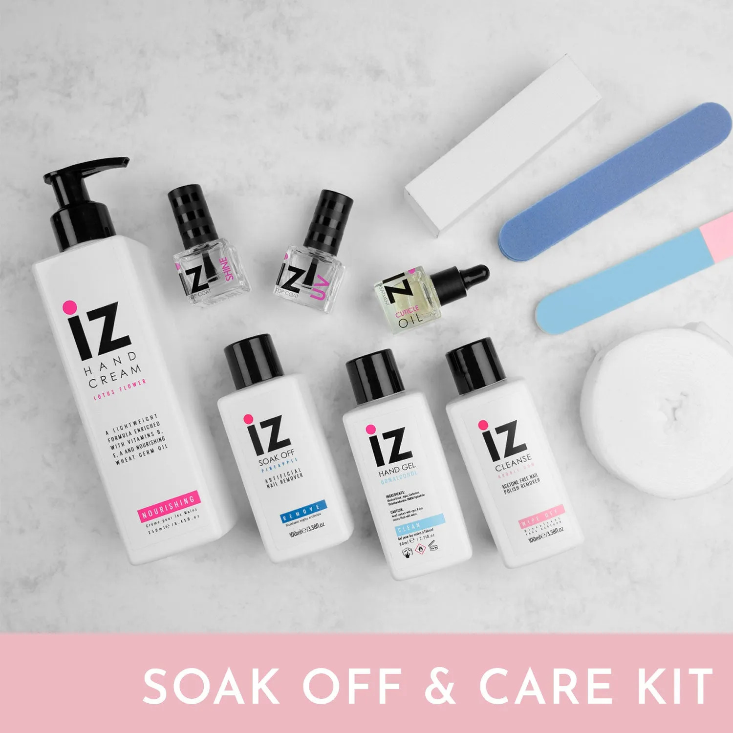 Iz Beauty Soak Off & Care Kit borttagningskit set