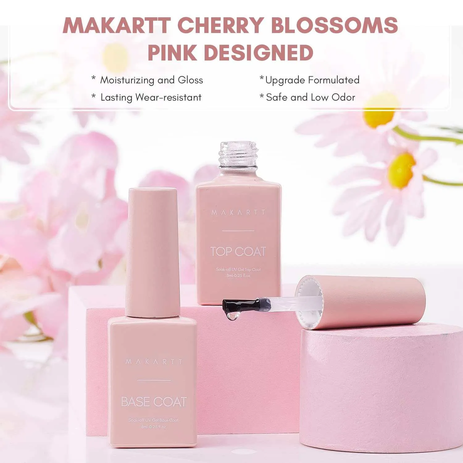 Makartt Base & Top Coat 8ML gellack bas och topp glans