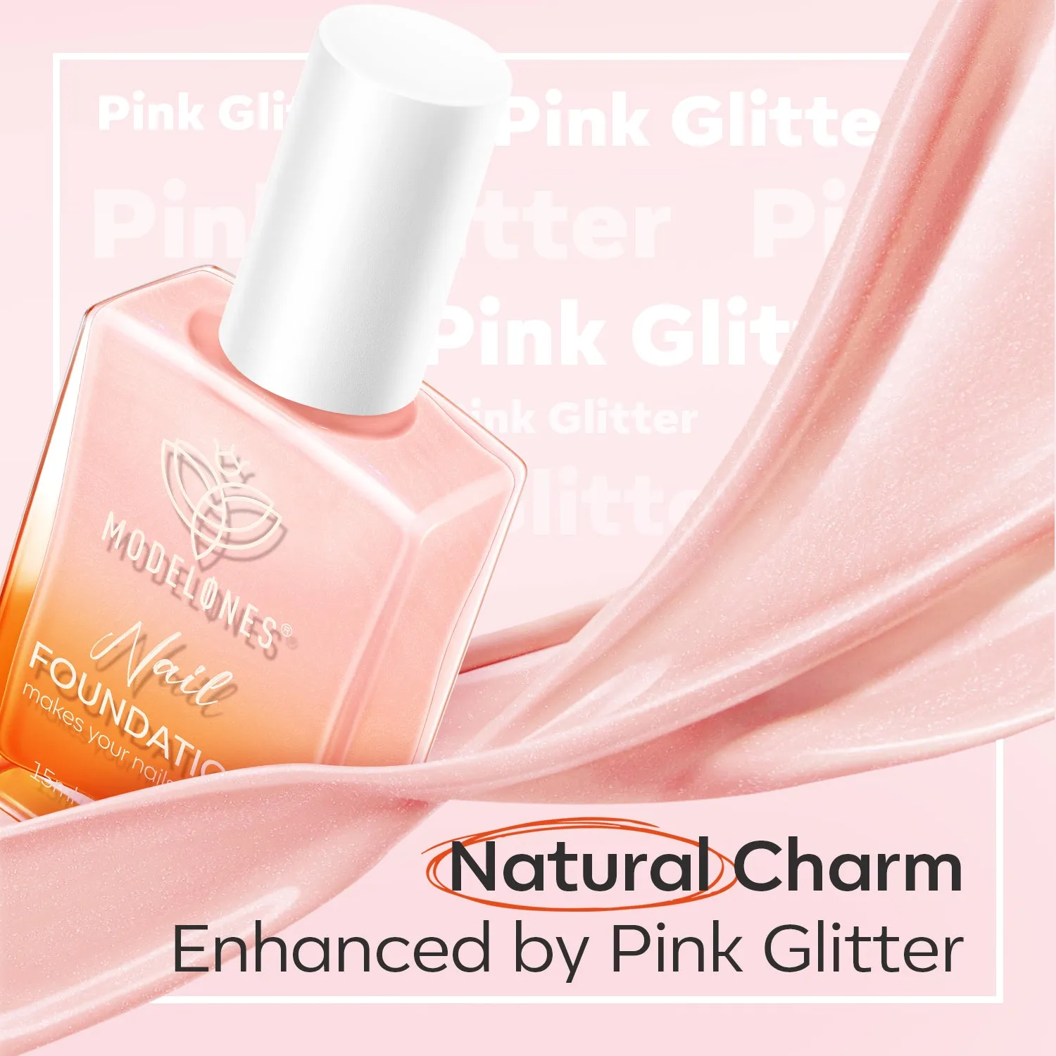 Modelones Nail Foundation nagellack Bubble Pink 15 ml