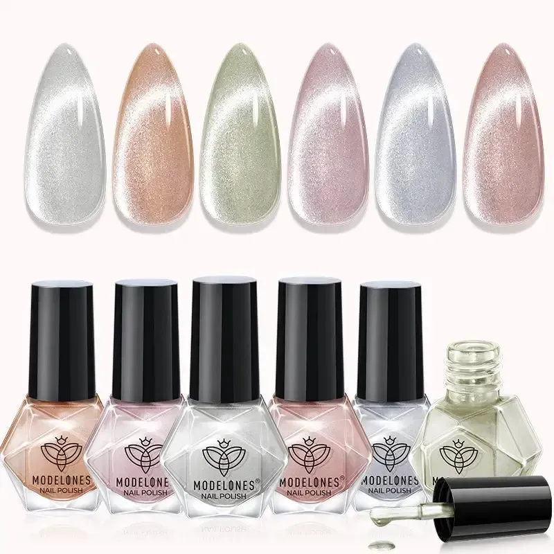 Modelones Rime nagellack 6-pack cat eye effekt
