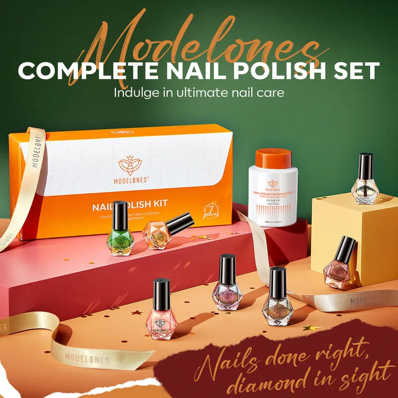 Modelones Burgundy nagellacksset shimmer snabbtorkande