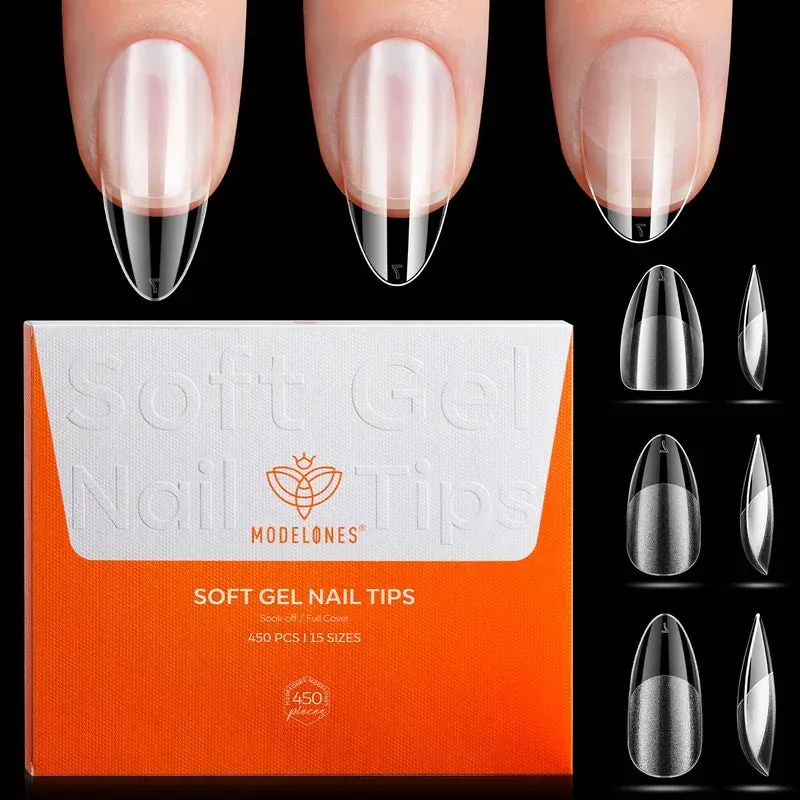 Modelones Almond lösnaglar soft 150-pack kort