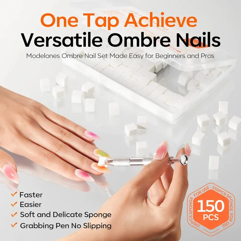 Modelones Nail Art svamp ombre 100-pack penna