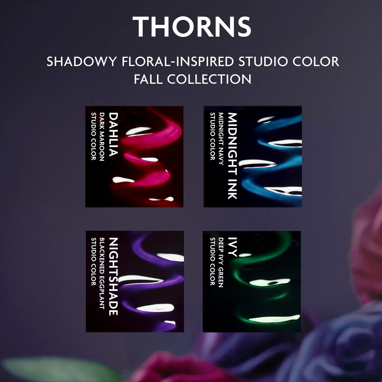 ILNP Thorns Collection nagellack 4-pack mörk jelly