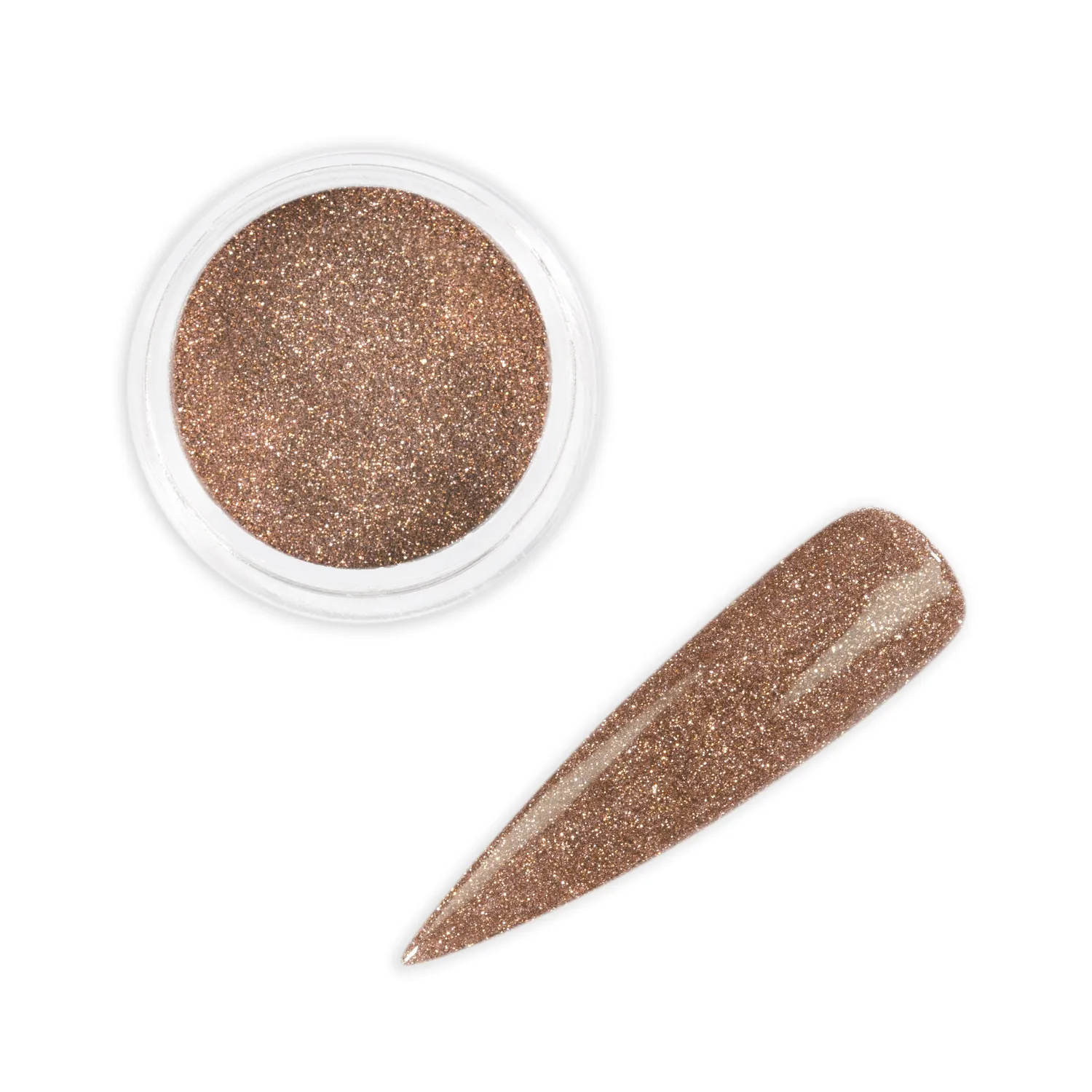 Iz Beauty Copper Crush nagelglitter 6g kopparrosa fint