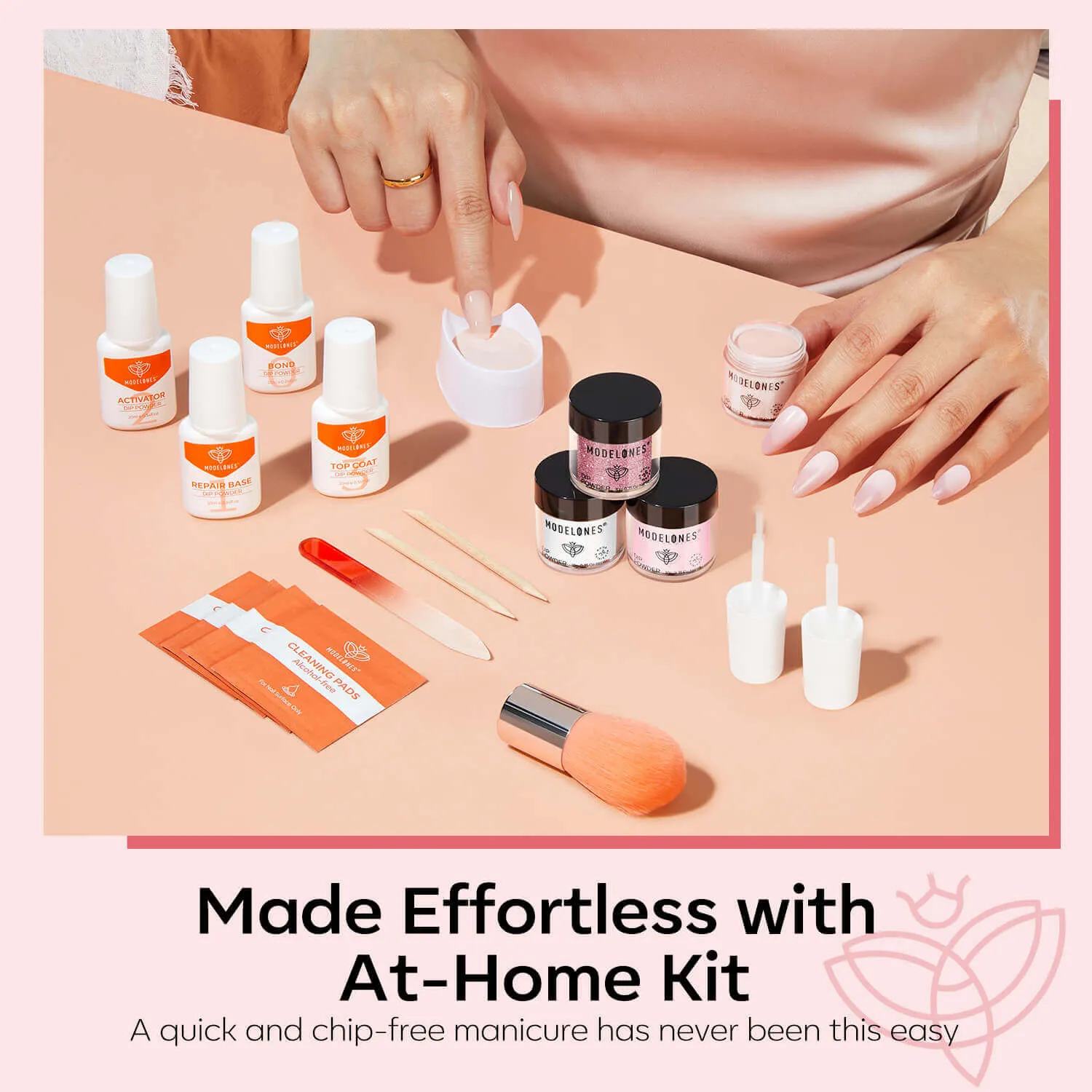 modelones Pick Me dippulver kit rosa glitter