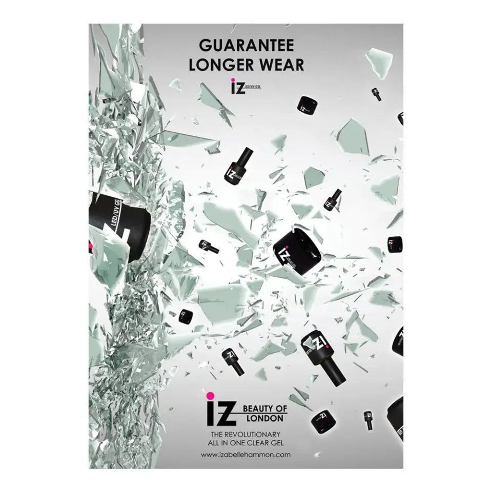 Iz Beauty Pro Base & Build salongsposter A2 gel