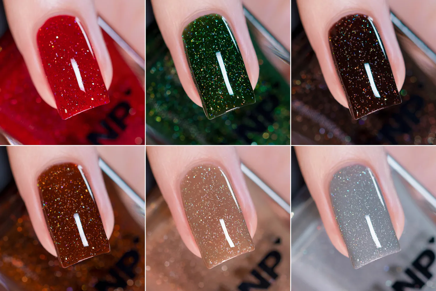 ILNP Home for the Holidays nagellackset 6-pack holografisk jelly