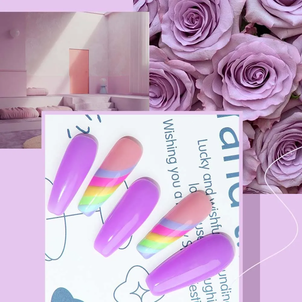 modelones luminous polygel purple rose 15g selvlysande
