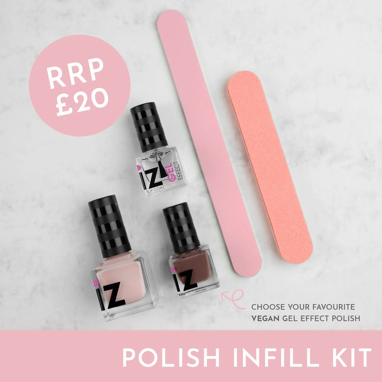 Iz Beauty Nail Polish Infill Kit nagelkit för utväxt