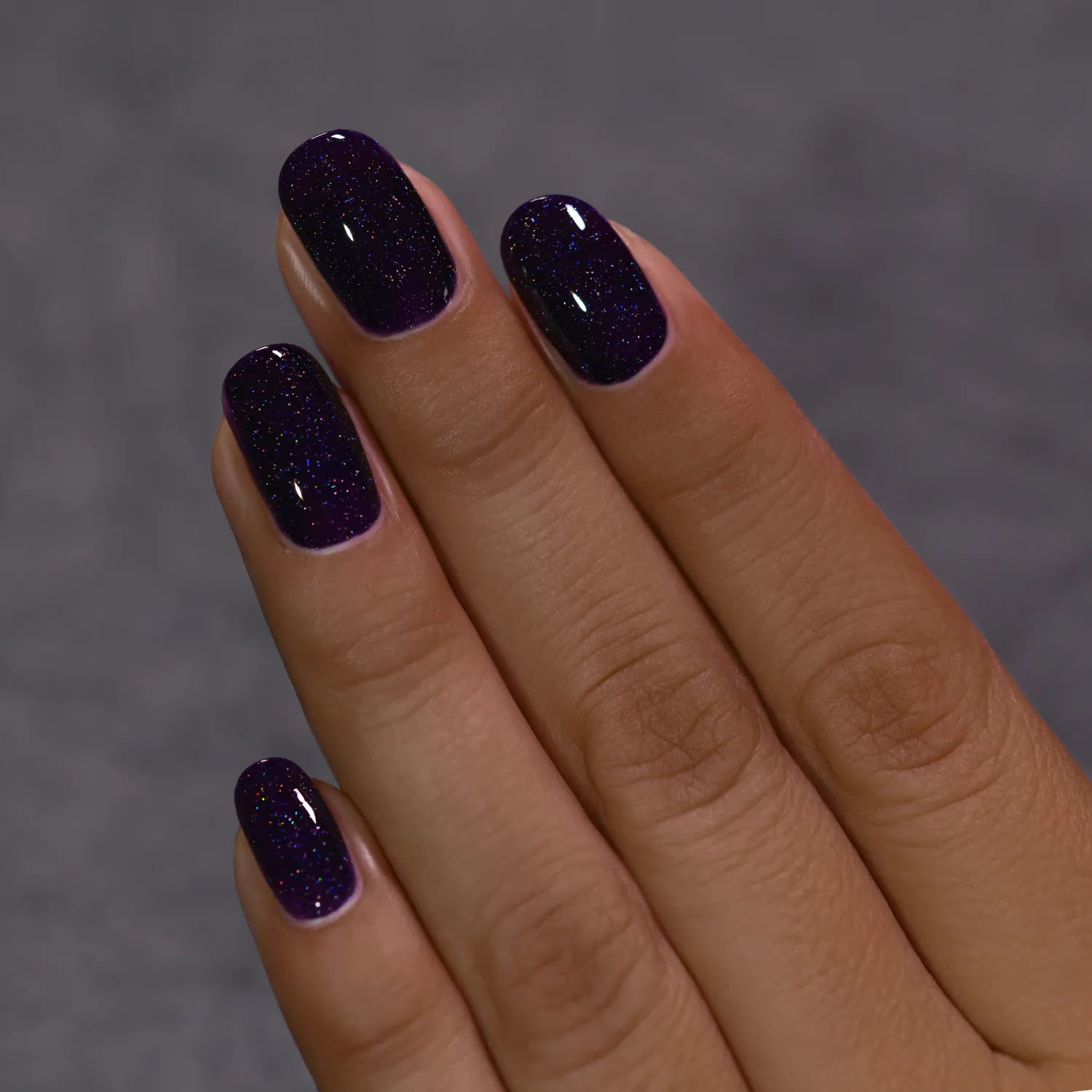 ILNP Annabelle nagellack mörklila holografisk