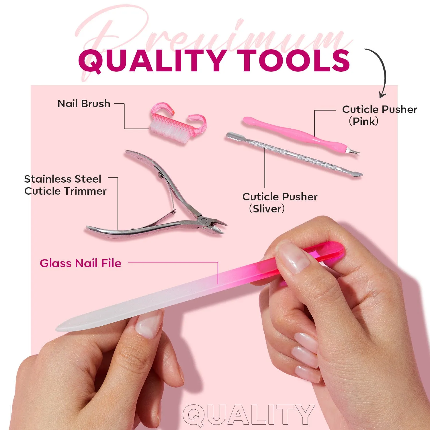 Modelones All-in-one Cuticle Remover nagelvårdskit 6-delar