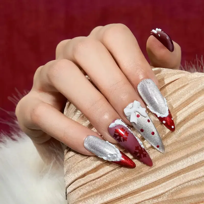 modelones Candy Cane Lane gellack 6-pack röd cat eye