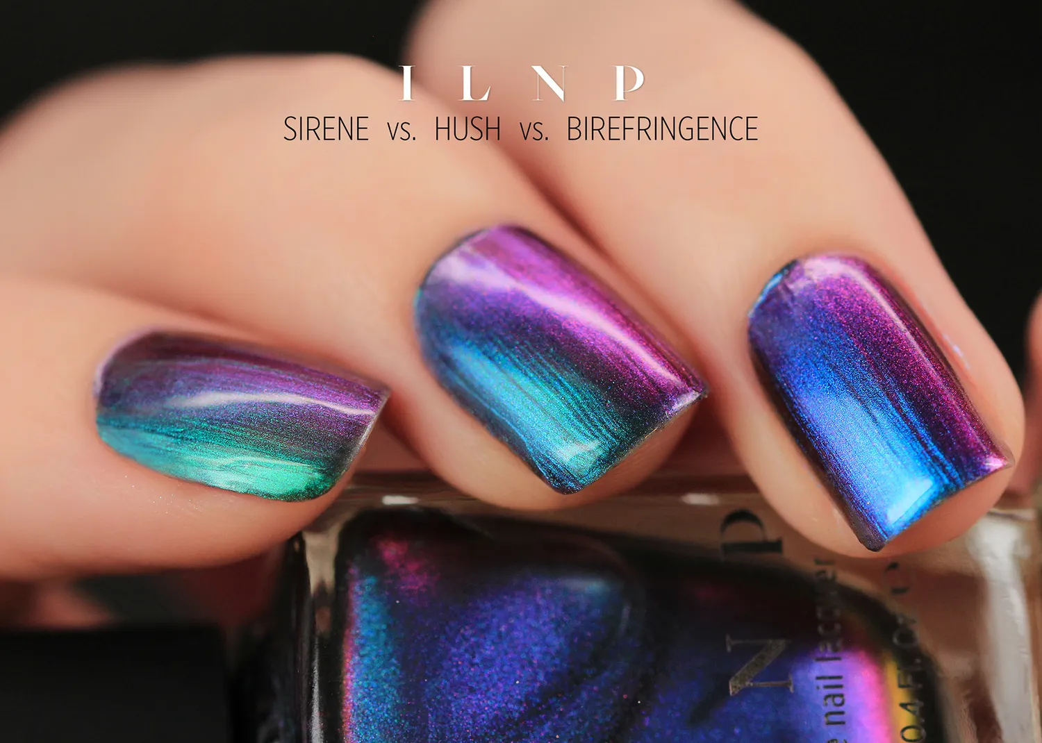 ILNP Birefringence Ultra Chrome nagellack multikrom blå