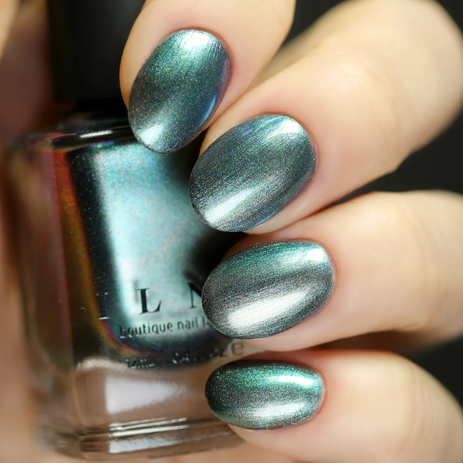 ILNP Ultra Chrome Stardust nagellack silver-teal skiftande