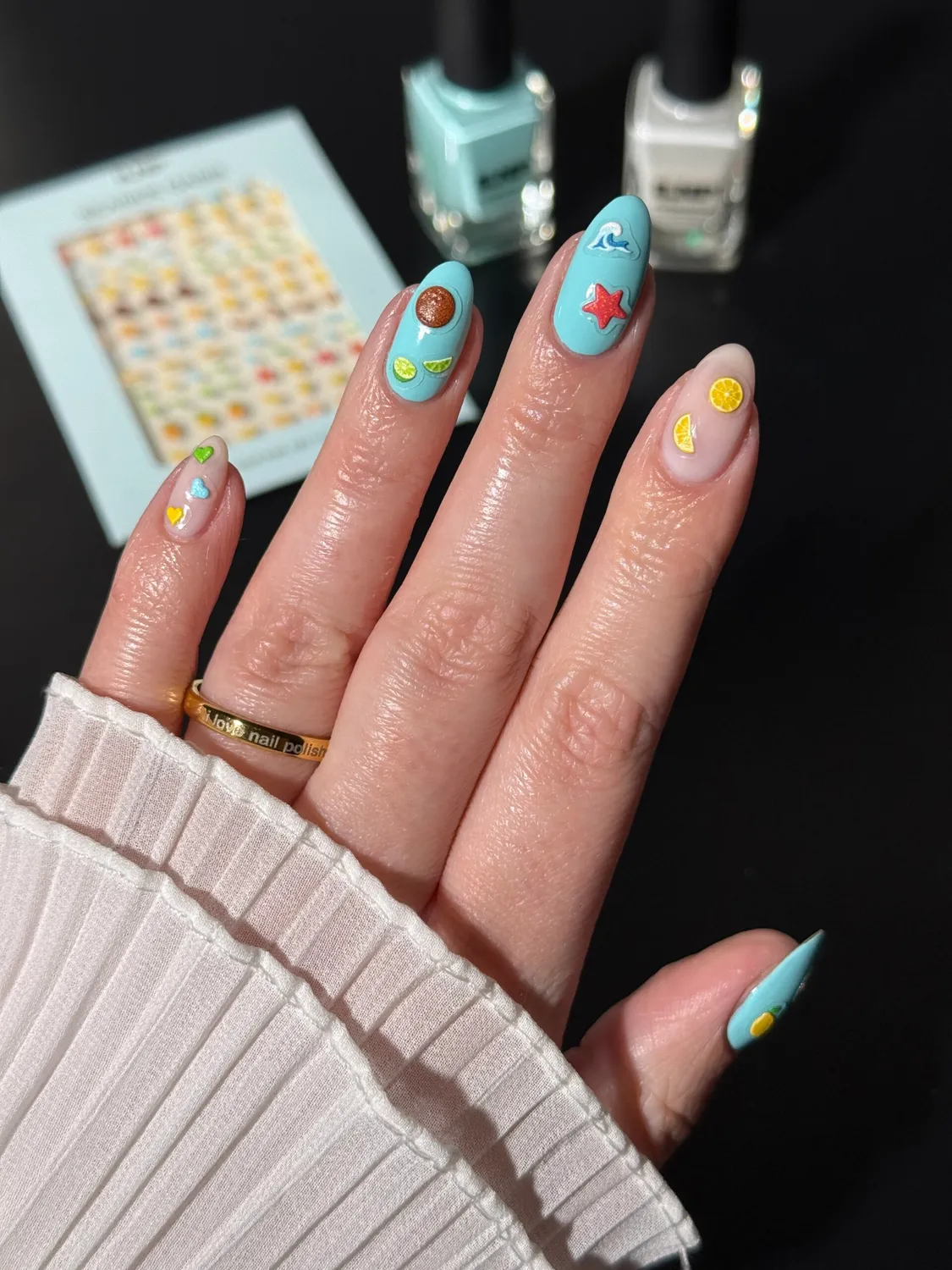 ILNP Seaside Oasis nagelstickers strandmotiv