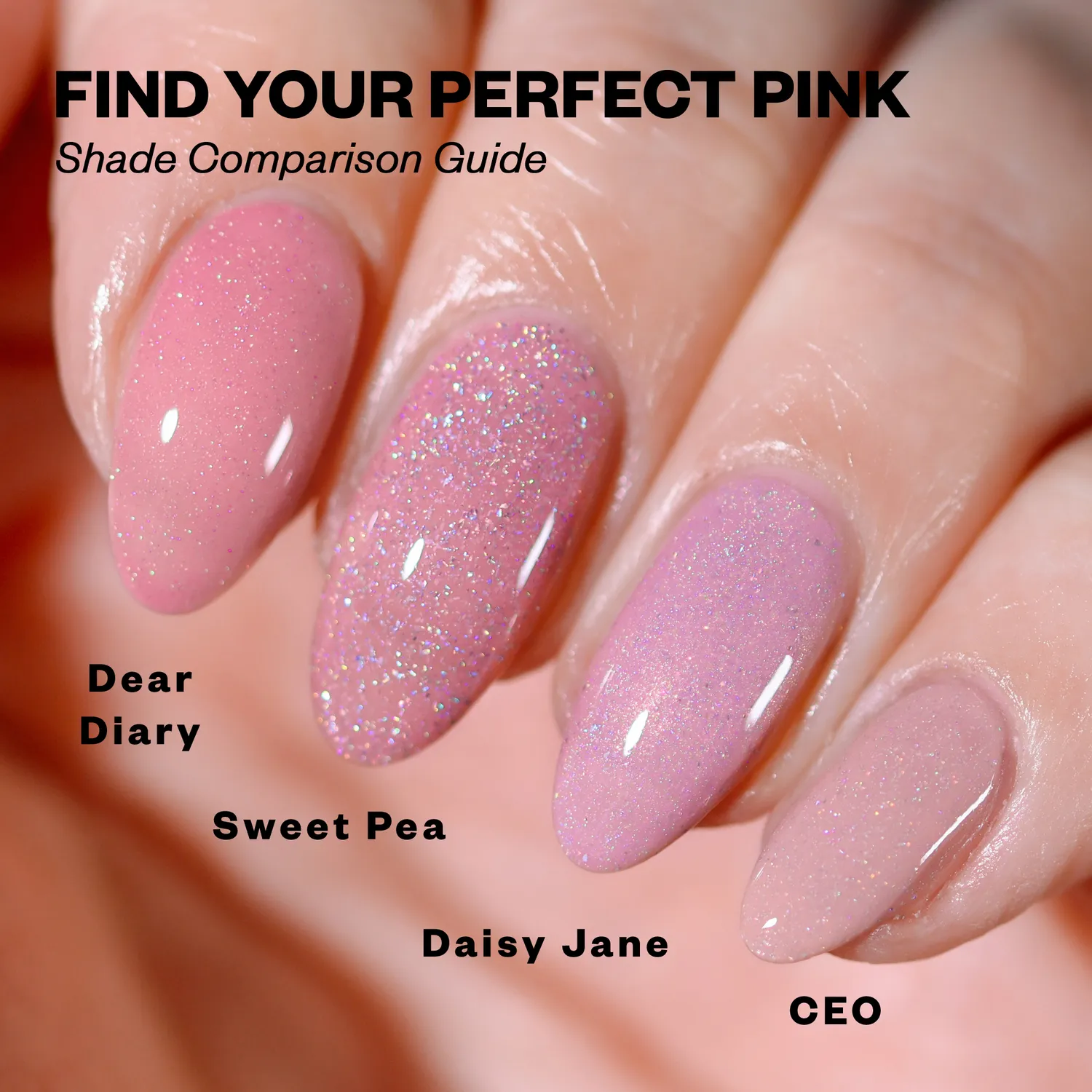 ILNP Rewind Dear Diary nagellack sherbetrosa holografiskt