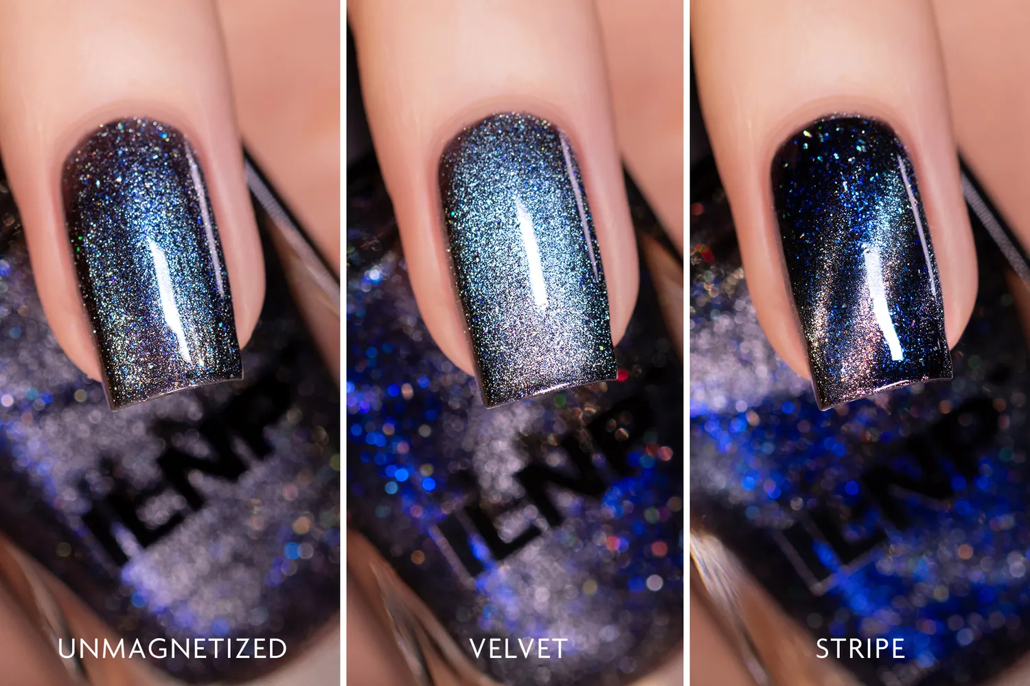 ILNP Coven Darkest Hour nagellack magnetisk svart
